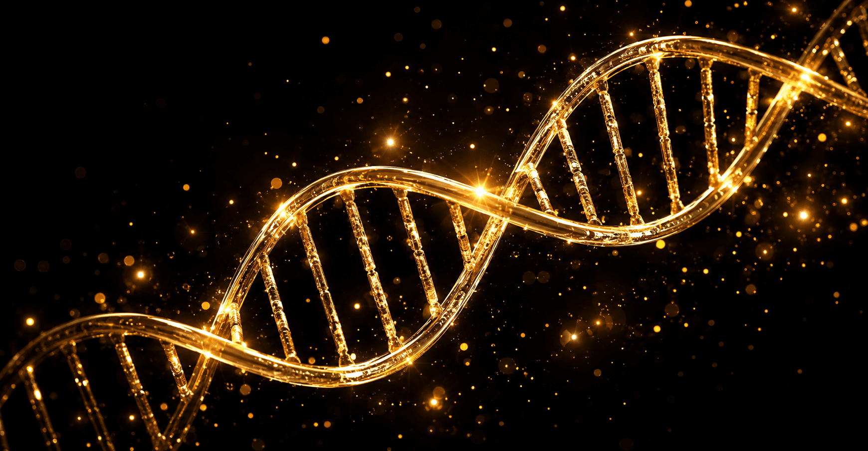A golden DNA helix