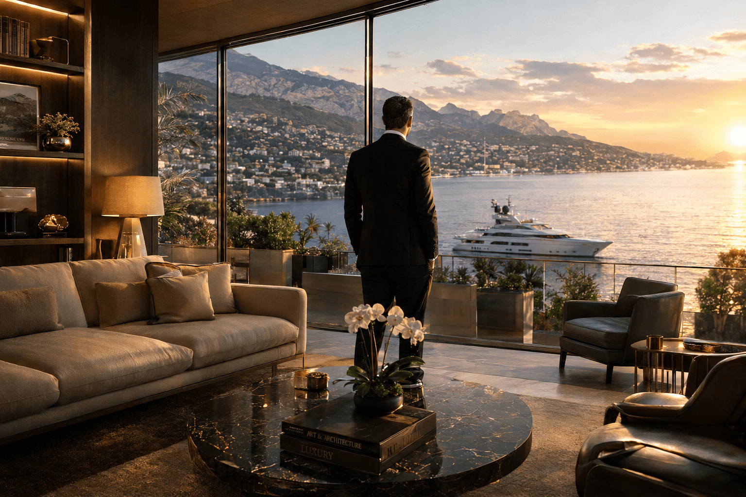 A private client overlooking a coastal residence
