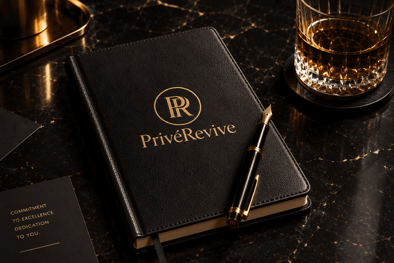 A PrivéRevive private client journal and pen