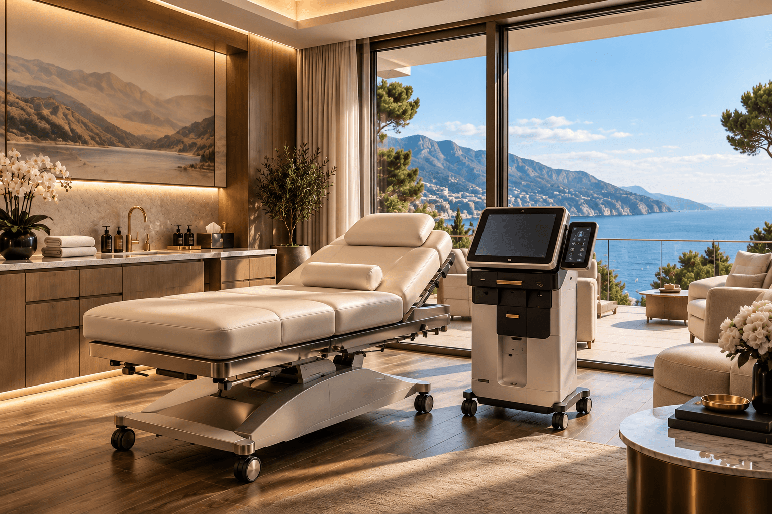 Private treatment suite prepared for a physician-supervised programme