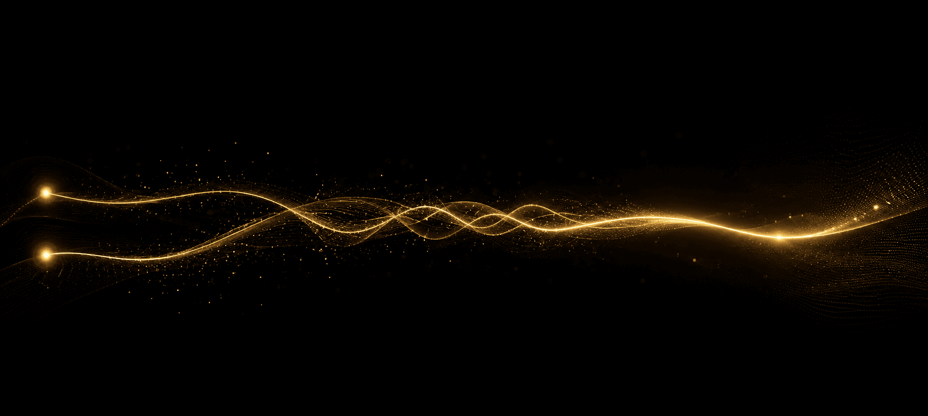 A golden light wave